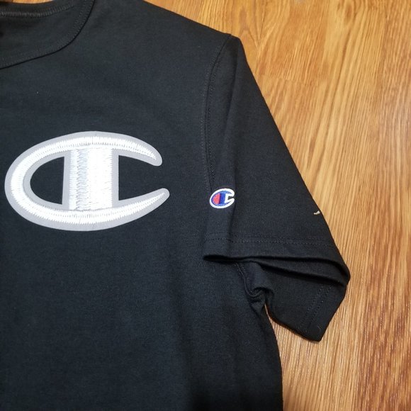 Champion Heritage T-Shirt Black Grey Silver LIFE - Picture 6 of 6